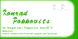 konrad poppovits business card
